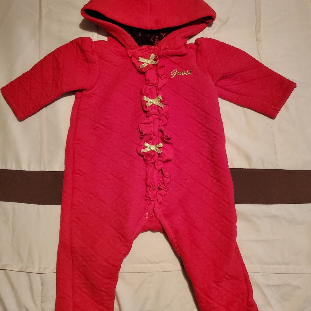 Guess baby girl 6-9m Red w/gold